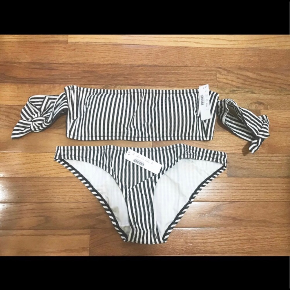 J Crew Suckered Stripe Swimsuit